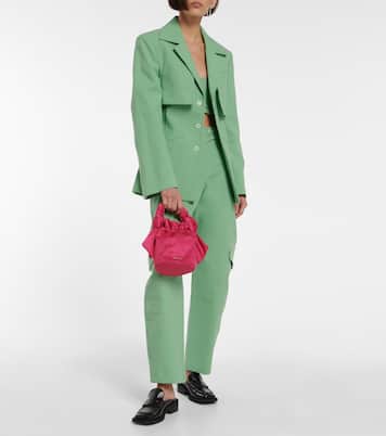 Cropped-Top aus Baumwoll-Canvas | Ganni