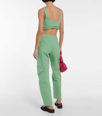 Cropped-Top aus Baumwoll-Canvas | Ganni