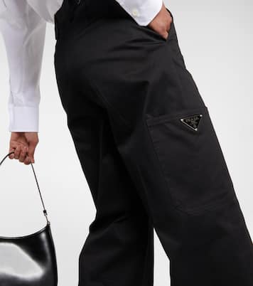 Cotton-blend gabardine cargo pants | Prada