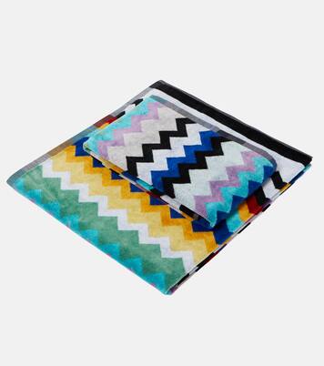 Zig Zag set of 2 cotton terry towels | Missoni