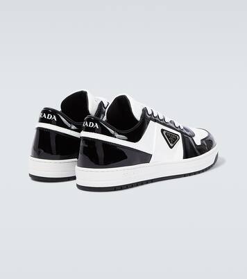 Downtown leather low-top sneakers | Prada