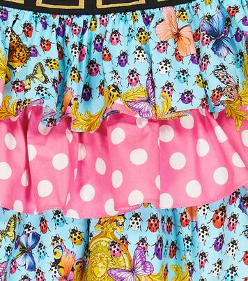 Butterflies printed cotton skirt | Versace Kids