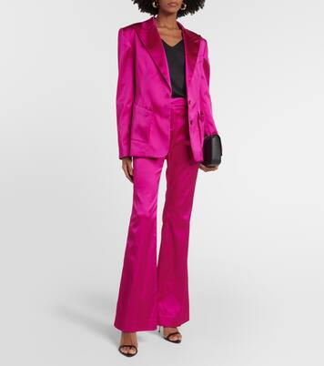 Low-Rise-Schlaghose aus Satin | Tom Ford