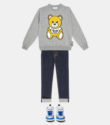 Logo leather sneakers | Moschino Kids