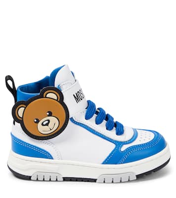 Logo leather sneakers | Moschino Kids