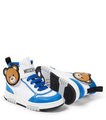 Logo leather sneakers | Moschino Kids