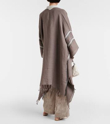 Capa de lino a rayas | Brunello Cucinelli