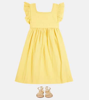 Cassiopee gathered cotton dress | Bonpoint