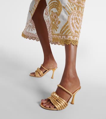 Sandalen Ottavia aus Metallic-Leder | Gianvito Rossi