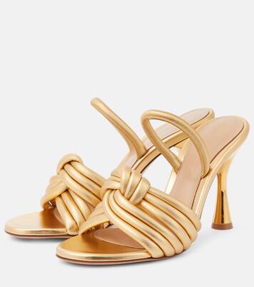 Sandalen Ottavia aus Metallic-Leder | Gianvito Rossi