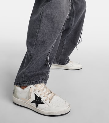 Ball Star glitter leather sneakers | Golden Goose