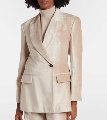 Blazer en velours de coton mélangé | Brunello Cucinelli