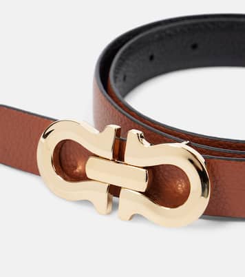 Gancio Contour leather belt | Ferragamo