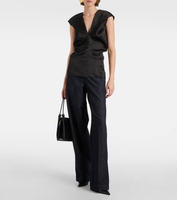 Pantalon ample à taille basse en coton | Vince