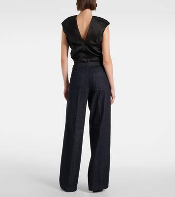 Pantalon ample à taille basse en coton | Vince