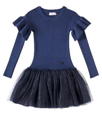 Robe Diana en tulle à ornements | Monnalisa