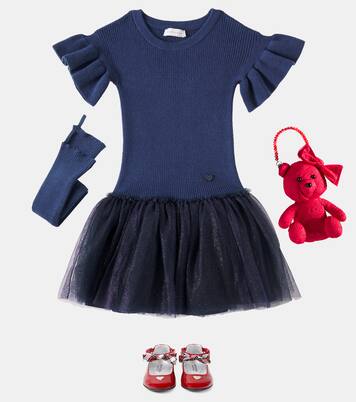 Robe Diana en tulle à ornements | Monnalisa