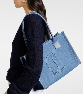 By My Side E/W Large denim tote bag | Christian Louboutin