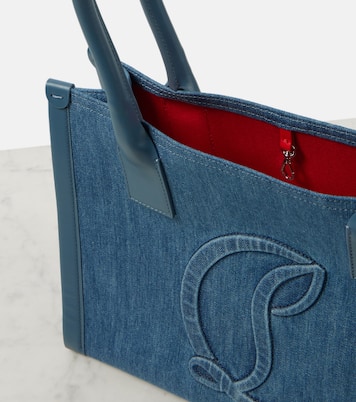 By My Side E/W Large denim tote bag | Christian Louboutin