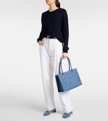 By My Side E/W Large denim tote bag | Christian Louboutin