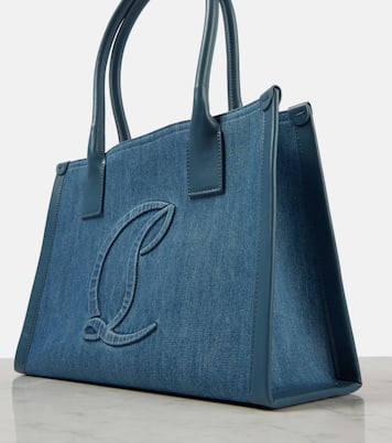 By My Side E/W Large denim tote bag | Christian Louboutin
