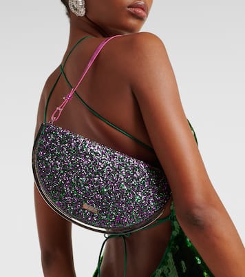 Pochette Purist Mini à paillettes | Aquazzura