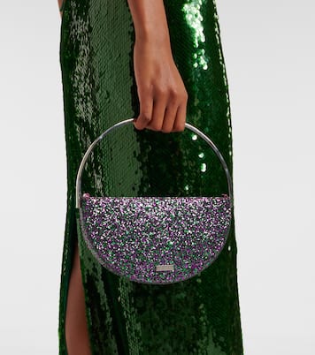 Pochette Purist Mini à paillettes | Aquazzura