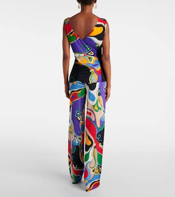 Orchidee tie-neck top | Pucci