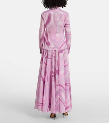 Camisa Orchidee de muselina de algodón | Pucci