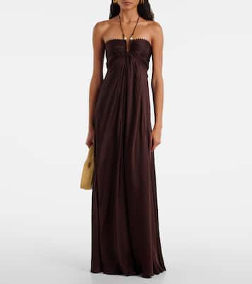 Robe longue Carla à perles | Poupette St Barth