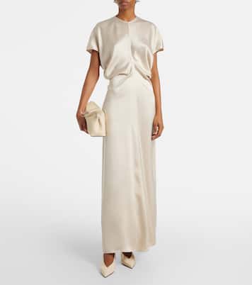 Robe longue de mariée Slouch en satin | Toteme