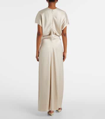 Robe longue de mariée Slouch en satin | Toteme