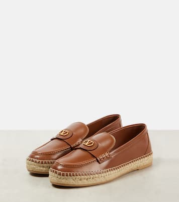 VLogo Signature leather espadrilles | Valentino Garavani