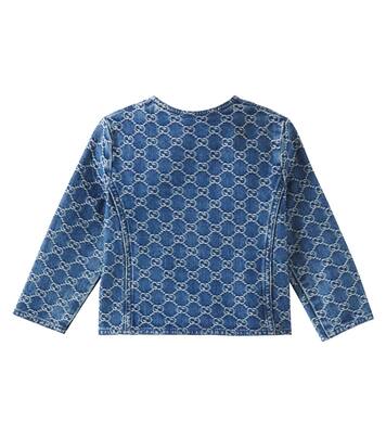 Baby GG denim jacquard jacket | Gucci Kids