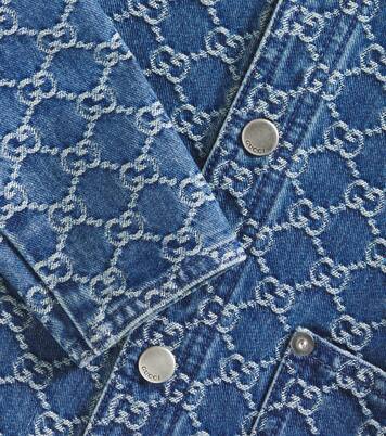 Baby GG denim jacquard jacket | Gucci Kids