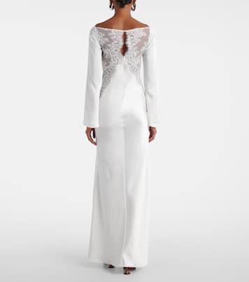 X Christopher Kane Robe aus Satin mit Spitze | Self-Portrait