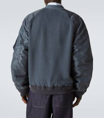 Paneled knitted twill blouson | Sacai