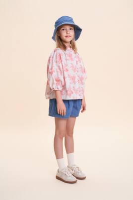 Tiffani toile de jouy cotton top | C'era Una Volta