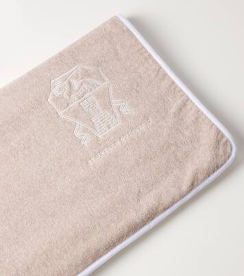 Logo cotton terry beach towel | Brunello Cucinelli