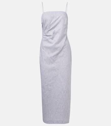 Robe midi en lin et coton | Vince