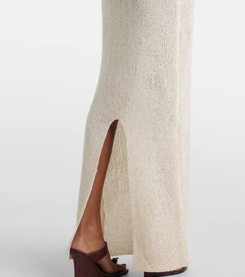 Kyle sequined knitted maxi dress | Bananhot