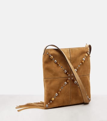 Schultertasche Nellcôte Medium aus Veloursleder | Valentino Garavani