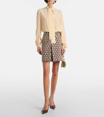 Slingback-Pumps VLogo Signature 80 aus Metallic-Leder | Valentino Garavani