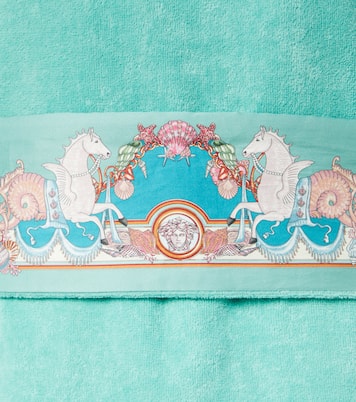 Coral Theatre cotton terry bathrobe | Versace Home