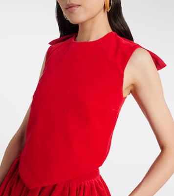 Cotton velvet crop top  | Patou