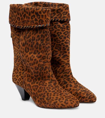 Dalby 55 leopard-print suede ankle boots | Isabel Marant
