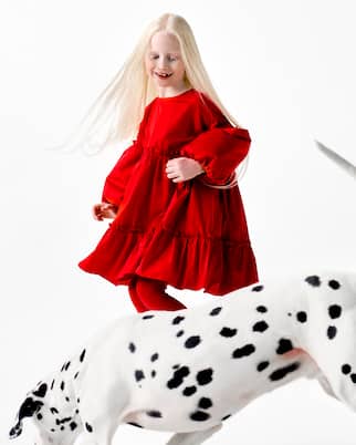 Vestido de tafetán escalonado | Stella McCartney Kids