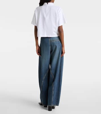 Cropped-Top aus Baumwoll-Jersey | Alaïa