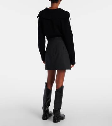 Minifalda en mezcla de lana con lentejuelas | Plan C