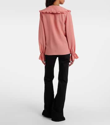 Ruffled silk crêpe de chine blouse | Chloé